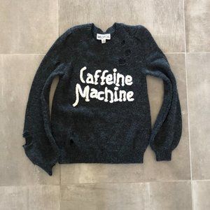 WILDFOX Caffeine Machine Distressed Sweater